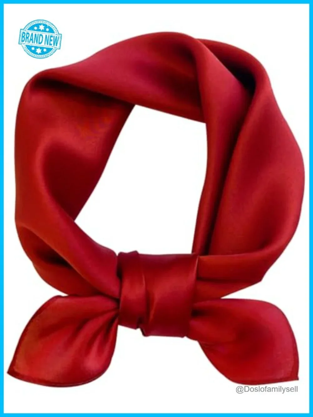 Satin Square Scarf, Emulation Silk for Women, Hair Ribbon, Headband, Handbag